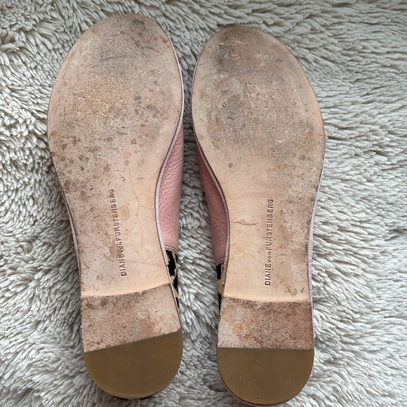 Diane Von Furstenberg Pink Leopard Print Botswana Flats size 8.5 - Picture 6 of 7
